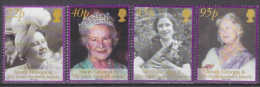 Falkland - South Georgia 2002 Yvert 344-47, In Memory Of The Queen Mother, MNH - Zuid-Georgia