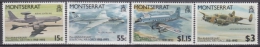 Montserrat 1993 Yvert 814-17, 75th Ann. Royal Air Force, Airplanes, MNH - Montserrat