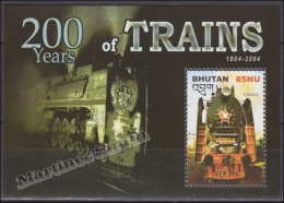 Bhutan - Bhoutan 2005 Miniature Sheet Yvert BF 445, 200 Years Of Trains - MNH - Bhután