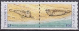 Turkmenistan 1993 Yvert 44-45, Protection Of Nature, Endangered Species, Seal - MNH - Turkménistan