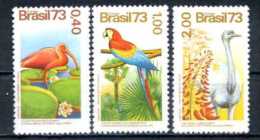 BRESIL   BRASIL   BRASILIEN   1974 .   Yvert 1084 - 1086/1087   Michel 1415 - 1417/1418   Parrot   Perroquet, Ibis, Ara - Unused Stamps