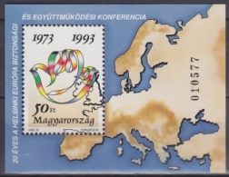 Hongrie - Hungary 1993 Yvert BF 226, 20th Ann. Helsinki Conference Of Security - MNH - Neufs