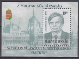 Hongrie - Hungary 1993 Yvert BF 229, Tribute To Jozsef Antall - MNH - Ongebruikt