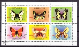 Kirghiztan 1998 Yvert 106-11, Fauna Insects, Butterflies - MNH - Kirghizistan