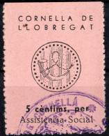 Cornella De Llobregat  ( Barcelona) - Assistencia Social  -  5 Cts.- Sofima 1   Spain Civil War - Emissions Républicaines