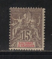 ANJOUAN N° 15 * - Unused Stamps