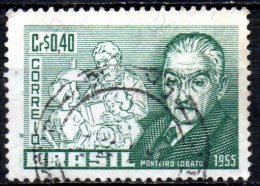 BRAZIL 1955 Honouring M. Lobato (author) - 40c Monteiro Lobato   FU - Used Stamps