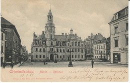 Crimmitschau Saxony Germany, Markt & Rathaus, Market Square, C1900s Vintage Postcard - Crimmitschau