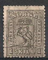Norvège Norge. 1867 . N° 11. Oblit. - Usados