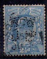 Grande Bretagne;Great Britain;1902;n°Y:110 ; Perforé ;perfin:" W.W.J.Ld "; Cote Y: 8.00e. - Perfins