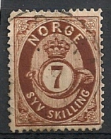 Norvège Norge. 1871 . N° 21. Oblit. - Usados