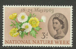 GB 1963 QE2 3d Nature Week Umm  SG 637. ( A905 ) - Unused Stamps