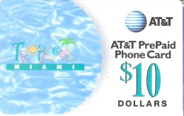 TARJETA DE ESTADOS UNIDOS DE AT&T DE MIAMI TROPICAL $10 - AT&T