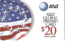 TARJETA DE ESTADOS UNIDOS DE AT&T DE LA BANDERA AMERICANA $20 - AT&T