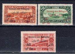 SYR+ Syrien 1926 Mi 286 288-89 Mlh Flüchtlingshilfe - Unused Stamps