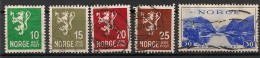 Norvège Norge. 1937-1938. Entre N° 173 Et 189. Oblit. - Used Stamps