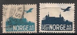 Norvège Norge. Poste Aérienne PA. N° 1,2. Oblit. - Usati
