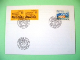 Sweden 1973 FDC Cover - Postal Autobus - Mail Coach - Car - Full Set - Briefe U. Dokumente