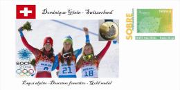 Spain 2014 - XXII Olimpics Winter Games Sochi 2014 Special Prepaid Cover - Dominique Gisin - Hiver 2014: Sotchi