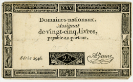 France -  Assignat -   Vingt-Cinq   Livres -  TTB - Série  2946 - Assignats