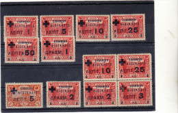 OVERPRINT STAMPS 1916-20 LOT12 STAMPS MNH,TURKEY. - Ungebraucht