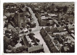 CPSM LA FERTE SAINT AUBIN (Loiret) - L'église Saint Aubin : Vue Aérienne - La Ferte Saint Aubin