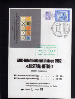 AUSTRIA - ÖSTERREICH 1981 WIPA SPECIAL CANCEL NETTO KATALOGE 1982 CARD - Briefe U. Dokumente