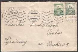 BuM0906 - Böhmen Und Mähren (1940) Pilsen 3 - Plzen 3 (machine Postmark) Letter, Tariff: 1,00K (stamp: Castle Karlstejn) - Briefe U. Dokumente