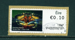 IRELAND - 2012  Post And Go/ATM Label  Green Crab  Used On Piece As Scan - Frankeervignetten (Frama)