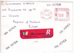 Argentina  To Moldova ; 2002 ;  Used Cover - Lettres & Documents