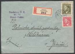 BuM0971 - Böhmen Und Mähren (1944) Altpaka - Stara Paka / Jitschin - Jicin (R-letter) Tariff: 4,20K (stamp: Adolf Hitler - Lettres & Documents