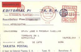 TARJETA POSTAL  FRANQUEO MECANICO  1975 - Frankeermachines (EMA)