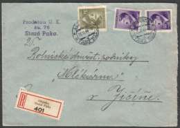 BuM0973 - Böhmen Und Mähren (1944) Altpaka - Stara Paka / Jitschin - Jicin (R-letter) Tariff: 4,20K (stamp: Adolf Hitler - Lettres & Documents