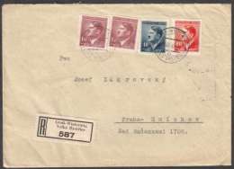 BuM0976 - Böhmen Und Mähren (1945) Gross-Wisternitz - Velka Bystrice / Prag 55 - Praha 55 (R-letter) Tariff: 4,20K - Covers & Documents