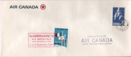 Lettre Air Canada Vers Genève  1966 +vignette Jo - Commemorativi