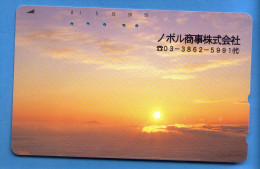 Japan Japon Télécarte  Telefonkarte  Phonecard  Teleca    Nr. 110 -  633   Sonnenuntergang Sonne Sun - Montagnes