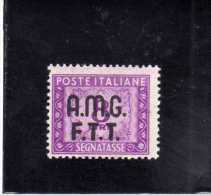 TRIESTE A 1947 1949 AMG - FTT ITALIA ITALY OVERPRINTED SEGNATASSE TAXES TASSE LIRE 8 MNH - Segnatasse
