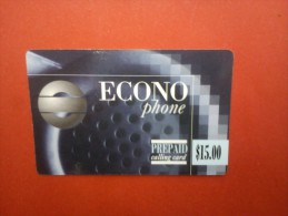 Econo Phone 15 $ With Sticker 0800/10412 See 2 Photo´s Used  Very Rare - [2] Prepaid- Und Aufladkarten