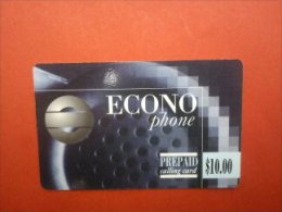 Econo Phone 10 $ With Sticker 0800/10412 See 2 Photo´s Used  Very Rare - [2] Prepaid- Und Aufladkarten