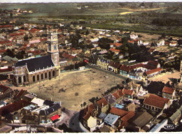 Harnes..belle Vue Aérienne..la Grand' Place..l'Eglise - Harnes