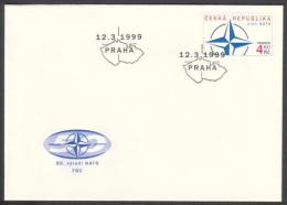 Czech Rep. / First Day Cover (1999/05) Praha: Czech Republic Member Of NATO, 50 Anniversary Of NATO (map: Czech Rep.) - OTAN