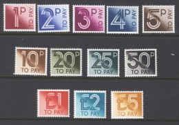 GB 1982 Postage Due Set MNH(**) - Portomarken