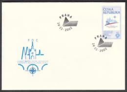 Czech Rep. / First Day Cover (2002/18) Praha: NATO Summit In Czech Rep. (logo: Charles Bridge, Prague Castle, Cz. Flag) - NATO