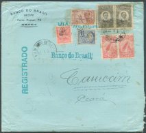 BRAZIL RECIFE TO CANIOCIM Registered Cover 1933 VF - Lettres & Documents