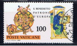 V+ Vatikan 1980 Mi 760 Benedikt Von Nursia - Oblitérés