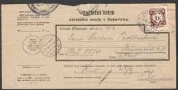 BuM0823 - Böhmen Und Mähren (1941) Rakonitz 1 - Rakovnik 1 / Kschimitz - Krimice (acknowledgment Of Receipt) - Covers & Documents