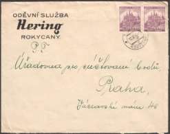 BuM0826 - Böhmen Und Mähren (1940) Rokitzan - Rokycany (letter) Tariff: 1,20K (stamp: 2x 60h City Kutna Hora - Church) - Brieven En Documenten