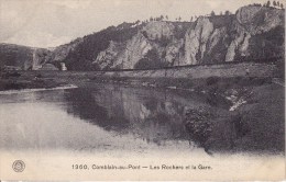 Comblain-au-Pont - Les Rochers Et La  GARE  (uit Plakboek) - Comblain-au-Pont