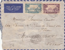 1938, LETTRE , SENEGAL, DAKAR Pour La FRANCE,  Yv 133.126 /1224 - Covers & Documents