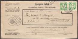 BuM0874 - Böhmen Und Mähren (1941) Nechanitz - Nechanice (acknowledgment Of Receipt) - Briefe U. Dokumente